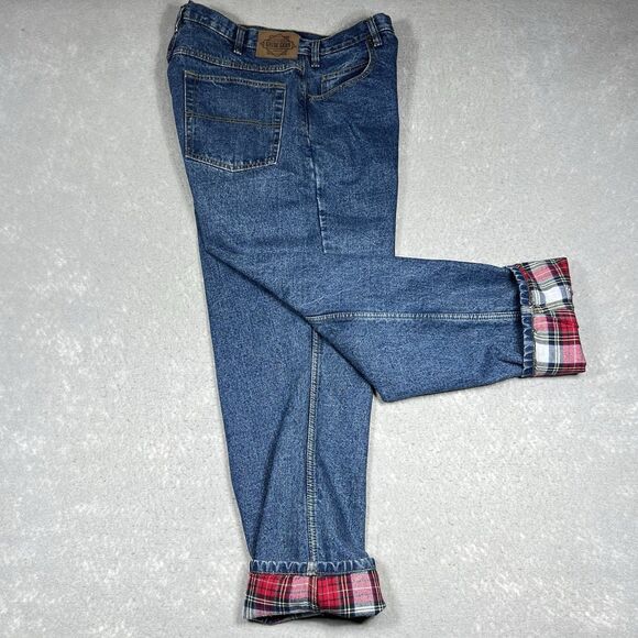 Guide Gear Flannel Lined Jeans Women's 14 Super Heavy Duty Blue Denim Classic - Picture 1 of 14
